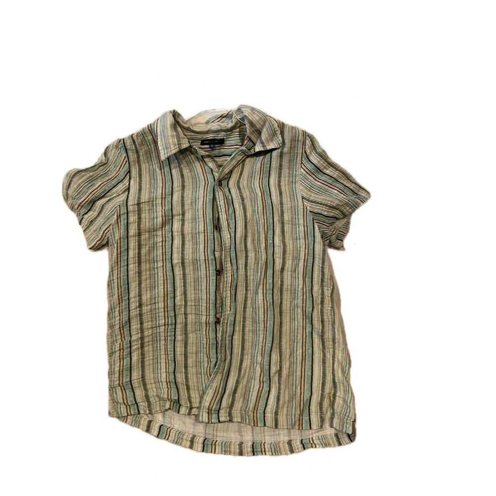 Vince Camuto Short Sleeve Button Down Shirt Mens M